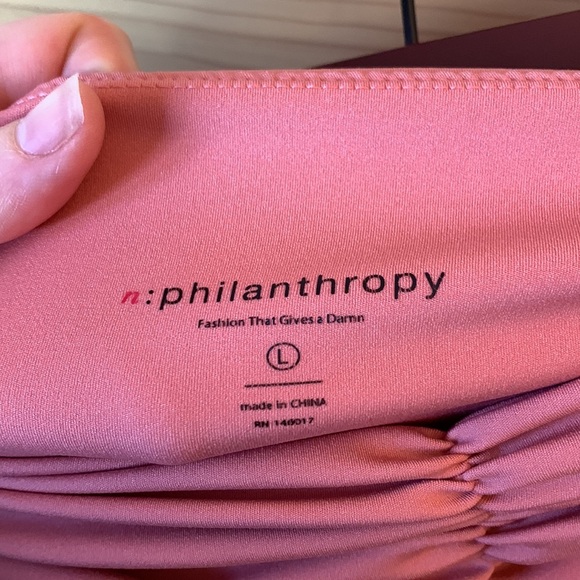 N:PHILANTHROPY Merrick Ruched Leggings Pink Size Large - Picture 6 of 11
